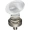 Jeffrey Alexander 1-1/4" Overall Length Brushed Pewter Football Glass Harlow Cabinet Knob G110BNBDL - alternate 1